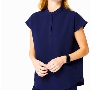 Figs Navy Rafaela Scrub Top